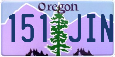 OR license plate 151JIN