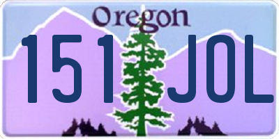 OR license plate 151JOL