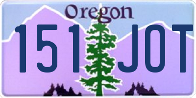 OR license plate 151JOT