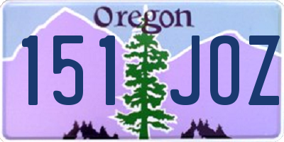 OR license plate 151JOZ