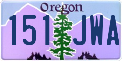OR license plate 151JWA