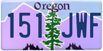 OR license plate 151JWF