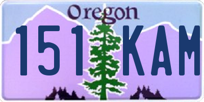 OR license plate 151KAM
