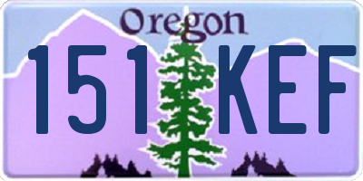 OR license plate 151KEF