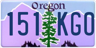OR license plate 151KGO