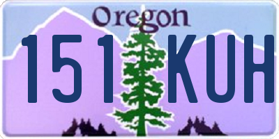 OR license plate 151KUH