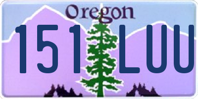 OR license plate 151LUU