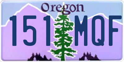 OR license plate 151MQF