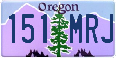 OR license plate 151MRJ