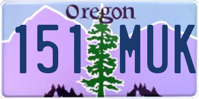OR license plate 151MUK