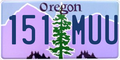 OR license plate 151MUU