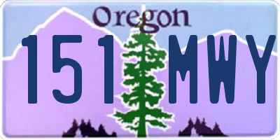 OR license plate 151MWY