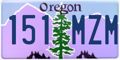 OR license plate 151MZM