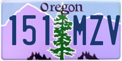 OR license plate 151MZV