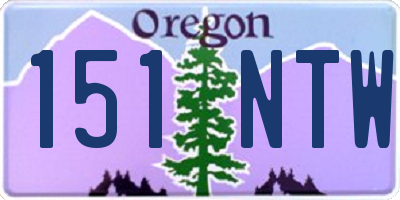 OR license plate 151NTW