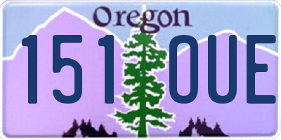 OR license plate 151OUE