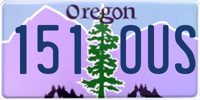 OR license plate 151OUS