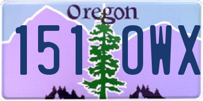 OR license plate 151OWX