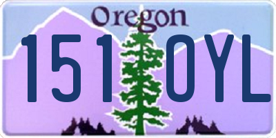OR license plate 151OYL