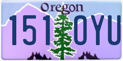 OR license plate 151OYU
