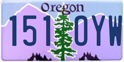 OR license plate 151OYW