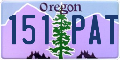 OR license plate 151PAT