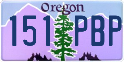 OR license plate 151PBP