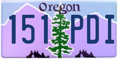 OR license plate 151PDI