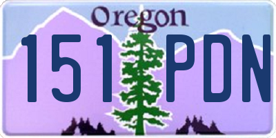 OR license plate 151PDN