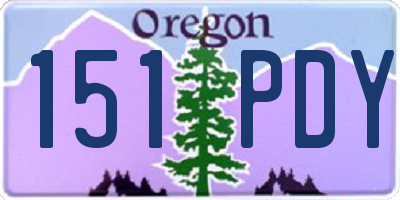 OR license plate 151PDY