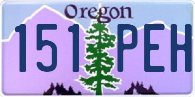 OR license plate 151PEH