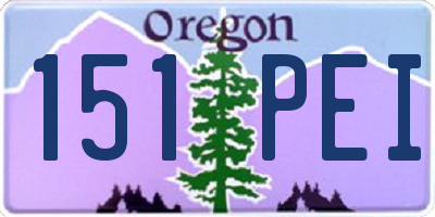 OR license plate 151PEI