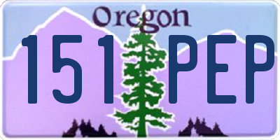 OR license plate 151PEP
