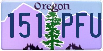OR license plate 151PFU