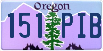 OR license plate 151PIB