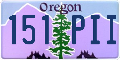 OR license plate 151PII