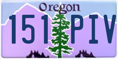 OR license plate 151PIV