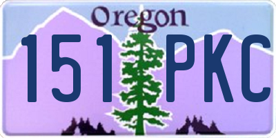 OR license plate 151PKC