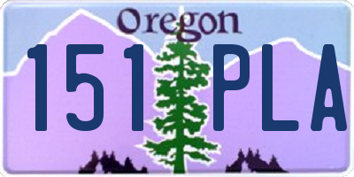 OR license plate 151PLA