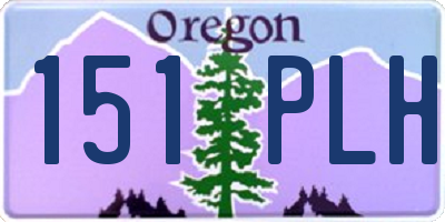 OR license plate 151PLH