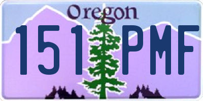 OR license plate 151PMF