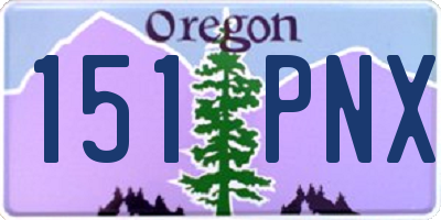 OR license plate 151PNX