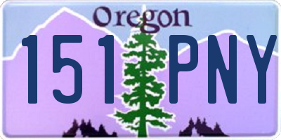 OR license plate 151PNY