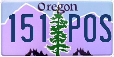 OR license plate 151POS