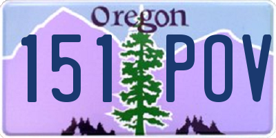 OR license plate 151POV