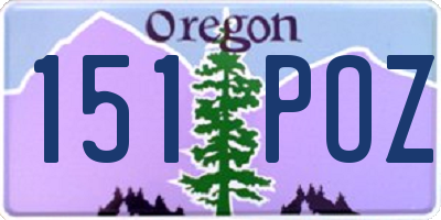 OR license plate 151POZ