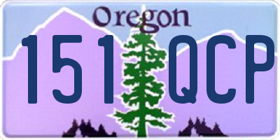 OR license plate 151QCP