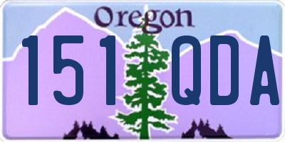 OR license plate 151QDA