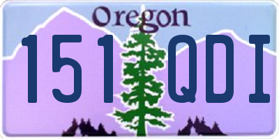 OR license plate 151QDI
