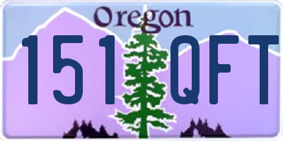 OR license plate 151QFT